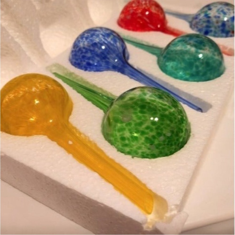 Self watering glass globes set of 6